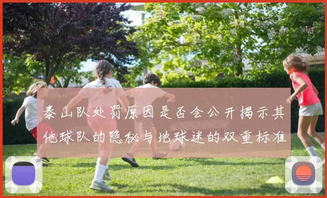 泰山队处罚原因是否会公开揭示其他球队的隐秘与地球迷的双重标准